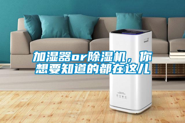 加濕器or除濕機，你想要知道的都在這兒