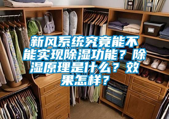 新風系統究竟能不能實現除濕功能?除濕原理是什么?效果怎樣?