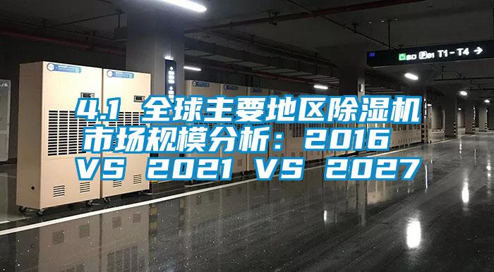 4.1 全球主要地區(qū)除濕機市場規(guī)模分析:2016 VS 2021 VS 2027