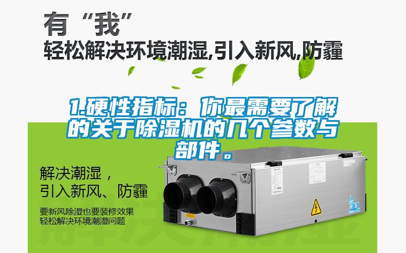 1.硬性指標：你最需要了解的關于除濕機的幾個參數與部件。