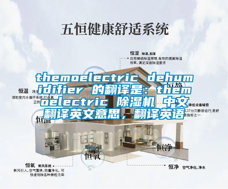 themoelectric dehumidifier 的翻譯是：themoelectric 除濕機 中文翻譯英文意思，翻譯英語