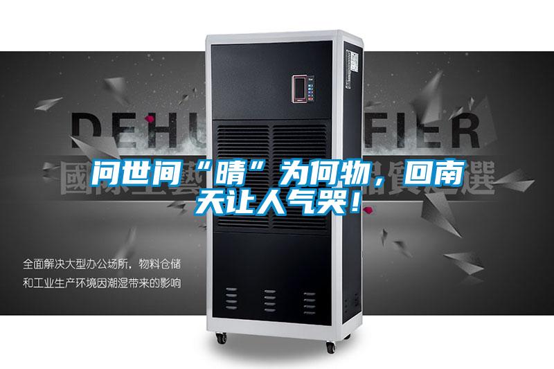 問世間“晴”為何物，回南天讓人氣哭！