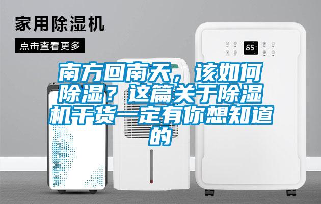 南方回南天，該如何除濕？這篇關于除濕機干貨一定有你想知道的