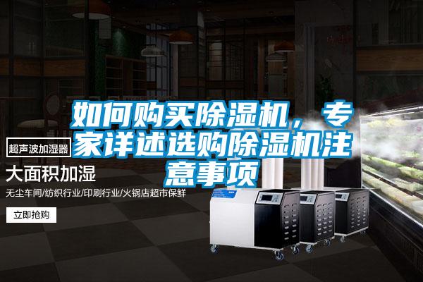 如何購買除濕機，專家詳述選購除濕機注意事項