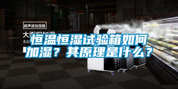 恒溫恒濕試驗(yàn)箱如何加濕？其原理是什么？