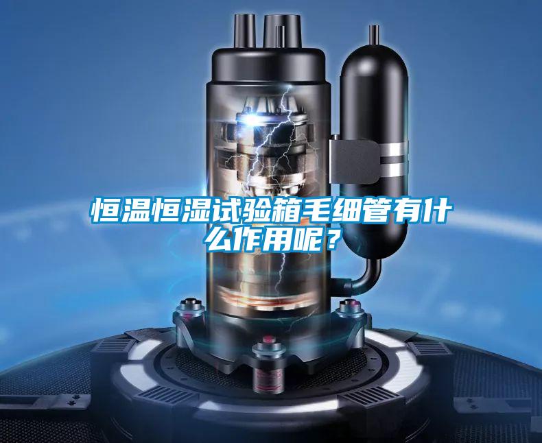 恒溫恒濕試驗箱毛細(xì)管有什么作用呢?