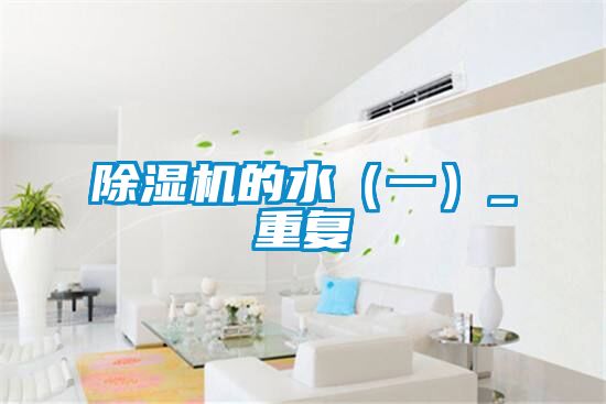 除濕機(jī)的水(一)_重復(fù)